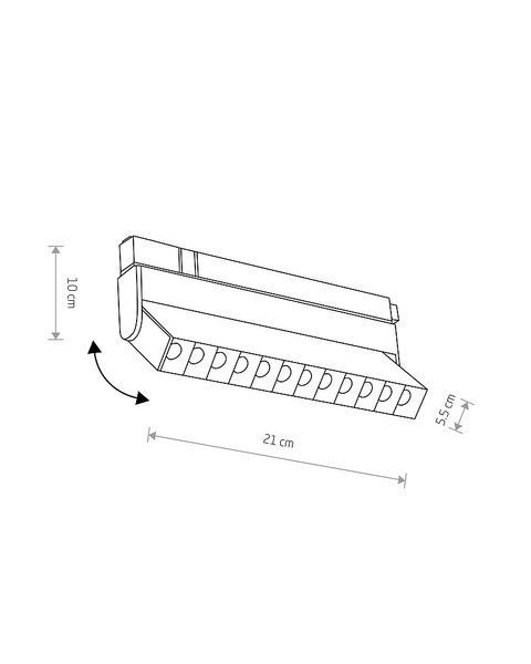 Магнитный трековый светильник Nowodvorski 11634 LVM Focus Out LED 1x9W 3000K 800Lm IP20 белый 11634 фото