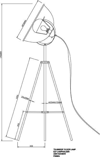 Торшер Zuma Line ANTENNE TS-090522F-BKSI TS-090522F-BKSI фото
