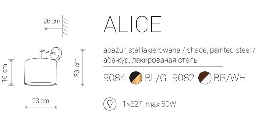 Бра Nowodvorski 9084 ALICE 9084 фото