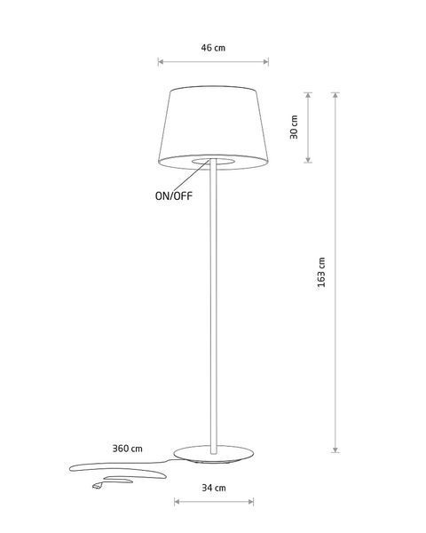 Торшер Nowodvorski 11683 Tutoia E27 1x25W IP20 бежевый 11683 фото
