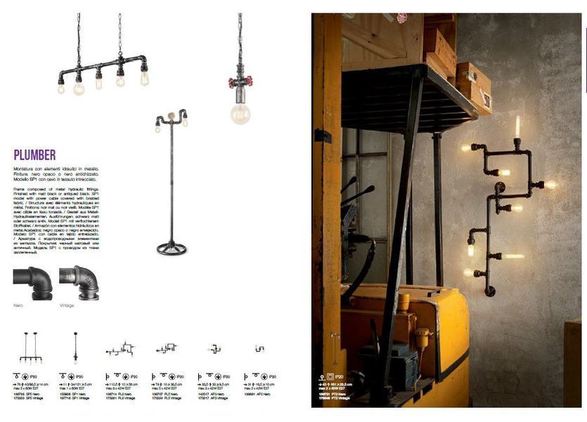 Настінний світильник Ideal Lux 175331 PLUMBER 175331 фото