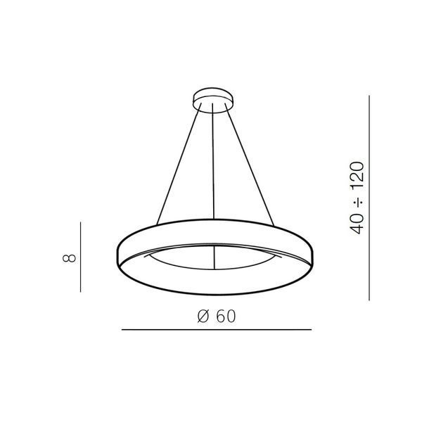 Світильник підвісний HILDIS H-8012 SOVANA 60W (3CCT with DIP switch) H-8012 фото