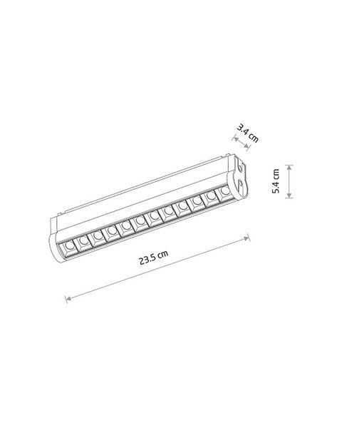 Магнитный трековый светильник Nowodvorski 11311 UT-LVM Focus Swing LED 1x12W 1000Lm IP20 черный 11311 фото
