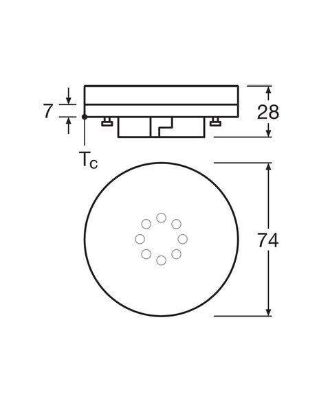 Світлодіодна лампочка Osram 4058075433465 LED GX53 1x4.9W 4000K 470Lm IP20 4058075433465 фото