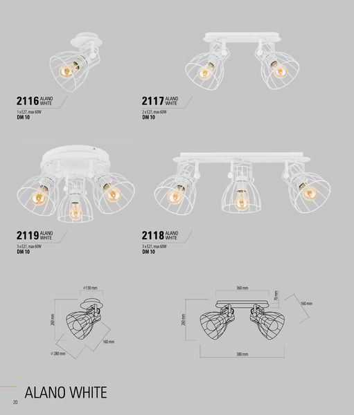 Спот TK Lighting 2117 ALANO WHITE 2117 фото
