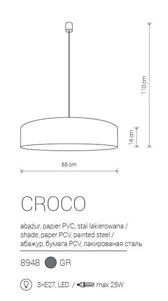 Люстра Nowodvorski 8948 CROCO 8948 фото