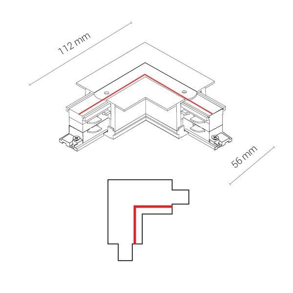 Кутовий конектор для шини 3 фази Nowodvorski CTLS (8230) 8230 фото