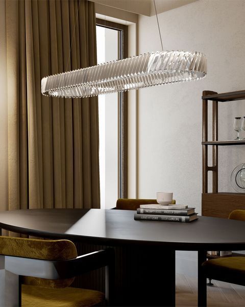 Підвісний світильник, люстра Nowodvorski 11707 Luxora Oval LED 1x40W 3000K 3600Lm IP20 хром 11707 фото