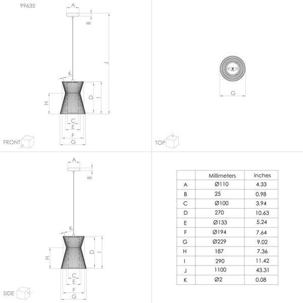 Подвесной светильник EGLO 99635 MASETA 99635 фото