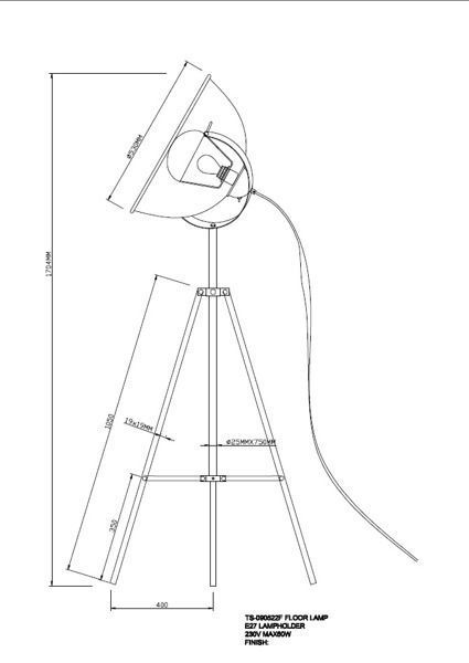 Торшер Zuma Line ANTENNE TS-090522F-WHGO TS-090522F-WHGO фото