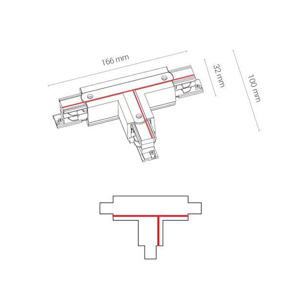 Т-подібний конектор для шини 3 фази Nowodvorski CTLS (8236) 8236 фото