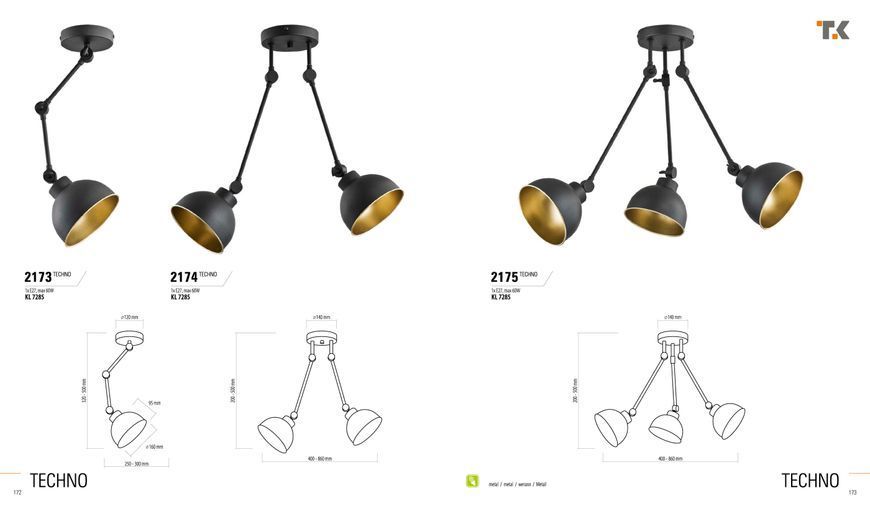 Потолочный светильник TK Lighting 2173 TECHNO 2173 фото