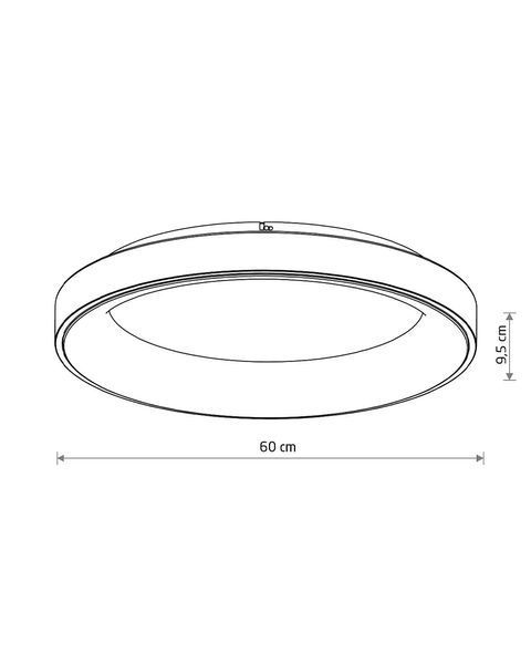 Світильник стельовий Nowodvorski 11202 Nikki Round LED 1x60W 3000K 5400Lm IP20 білий 11202 фото
