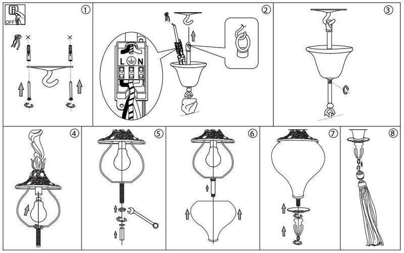 Подвесной светильник Ideal Lux 115979 HAREM 115979 фото