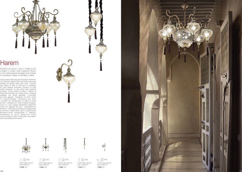 Подвесной светильник Ideal Lux 115979 HAREM 115979 фото
