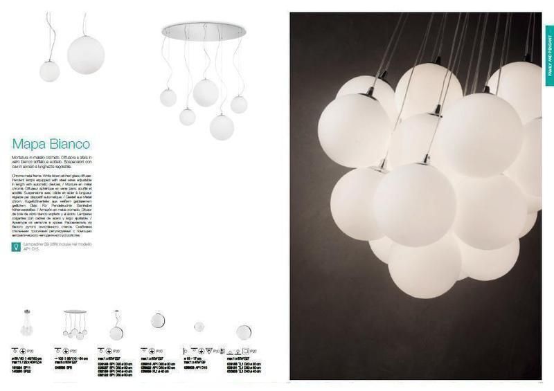 Стельовий світильник Ideal Lux 059839 MAPA BIANCO 59839 фото