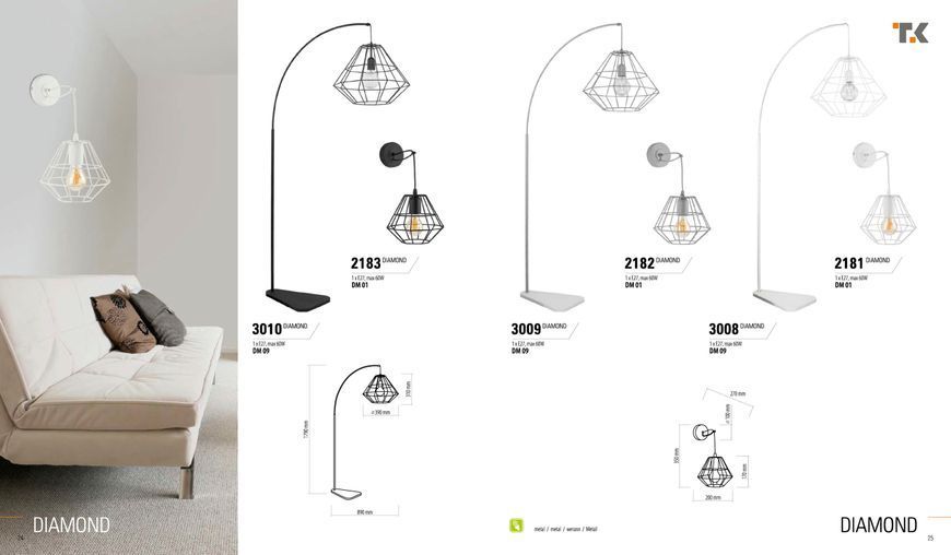 Бра TK Lighting 2182 DIAMOND 2182 фото