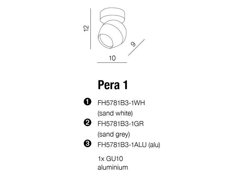 Спот Azzardo PERA 1 FH5781B3-1ALU FH5781B3-1ALU фото