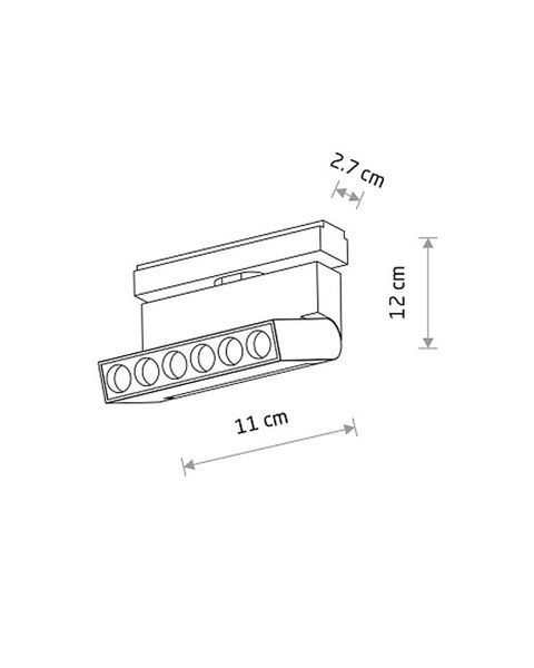 Магнитный трековый светильник Nowodvorski 11337 UT-LVM Focus Out LED 1x6W 4000K 500Lm IP20 черный 11337 фото