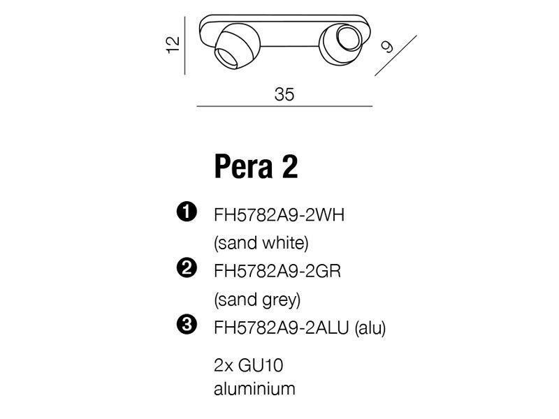 Спот Azzardo PERA 2 FH5782A9-2ALU FH5782A9-2ALU фото