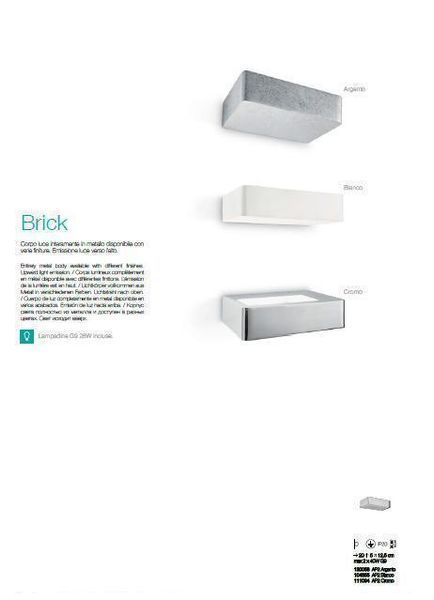 Настінний світильник Ideal Lux 104355 BRICK 104355 фото