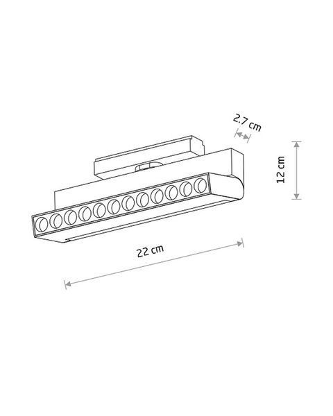 Магнитный трековый светильник Nowodvorski 11338 UT-LVM Focus Out LED 1x12W 4000K 1000Lm IP20 черный 11338 фото