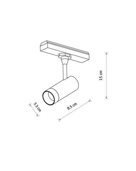 Магнитный трековый светильник Nowodvorski 11340 UT-LVM Spot LED 1x5W 4000K 450Lm IP20 черный 11340 фото