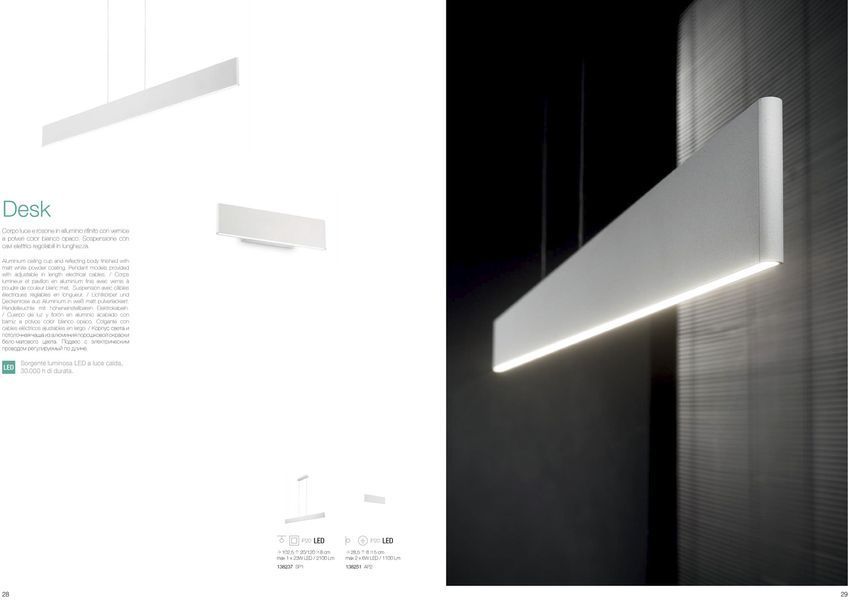 Подвесной светильник Ideal Lux 138237 DESK 138237 фото