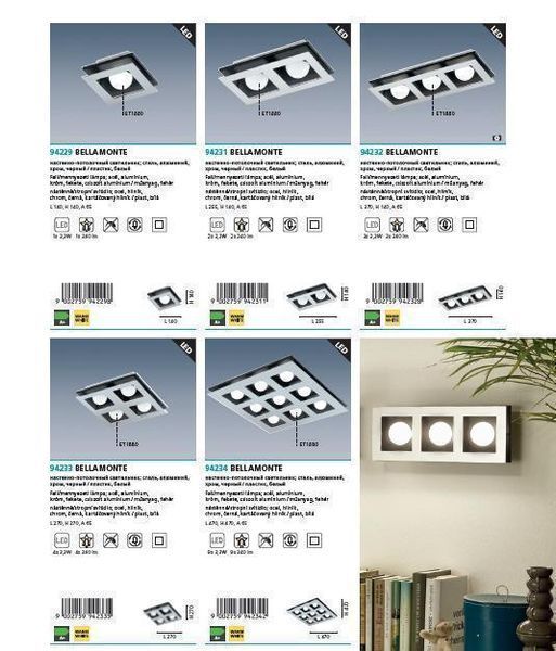 Потолочный светильник Eglo 94231 BELLAMONTE 94231 фото
