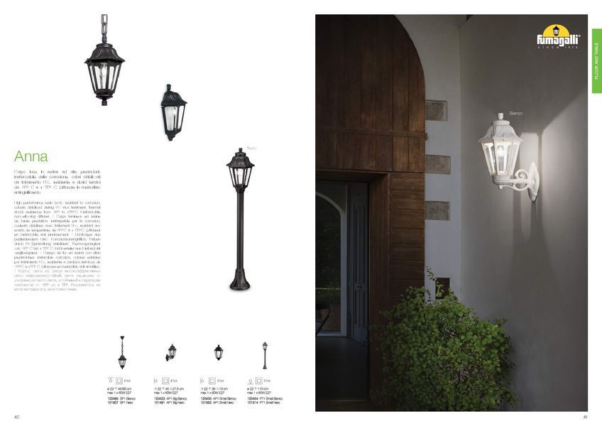 Уличный светильник Ideal Lux 120454 ANNA 120454 фото