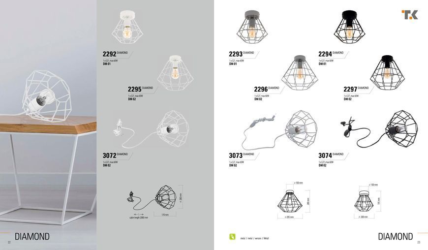 Потолочный светильник TK Lighting 2292 DIAMOND 2292 фото