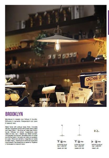 Підвісний світильник Ideal Lux 153445 BROOKLYN 153445 фото