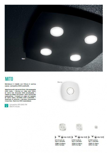 Стельовий світильник Ideal Lux 175706 MITO фото 3