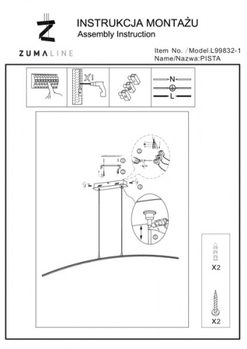Підвісний світильник Zuma Line PISTA L99832-1 фото 3