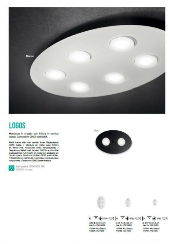 Стельовий світильник Ideal Lux 175799 LOGOS фото 4