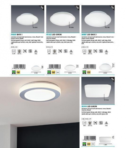 Світильник для ванної Eglo 94997 LED BARI 1 фото 2