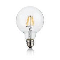 Лампа Ideal Lux 153971 LED CLASSIC E27 8W GLOBO D95 TRASPARENTE 4000K