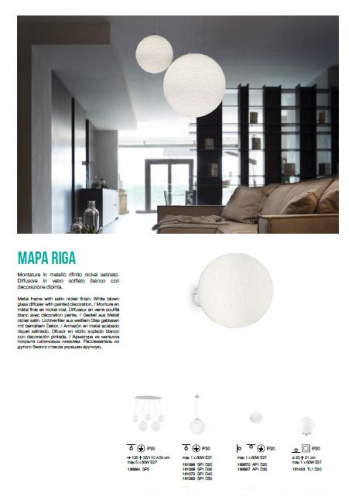 Підвісний світильник Ideal Lux 161372 MAPA RIGA фото 3