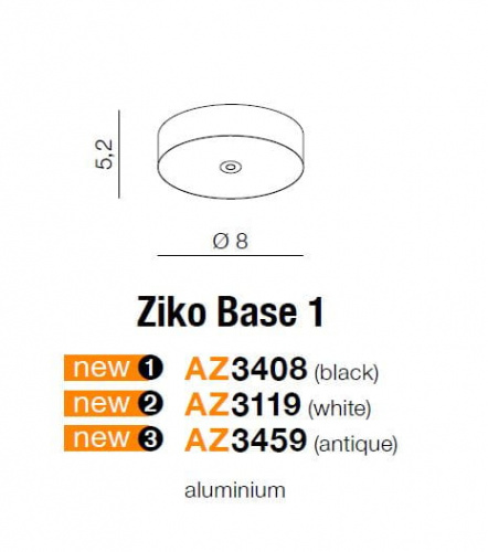 Основа підвісного світильника Azzardo ZIKO AZ3408 фото 2