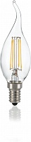 Лампа Ideal Lux 101248 LED CLASSIC E14 4W COLPO DI VENTO TRASP 3000K