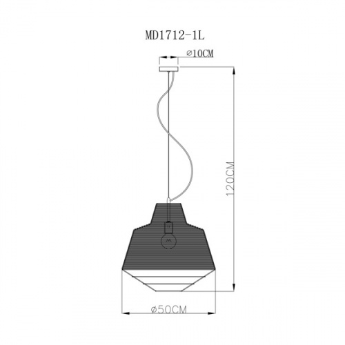 Підвісний світильник Zuma Line WIRE MD1712-1L-Black фото 3